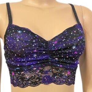Women's Sparkling Galaxy Lace Bralette